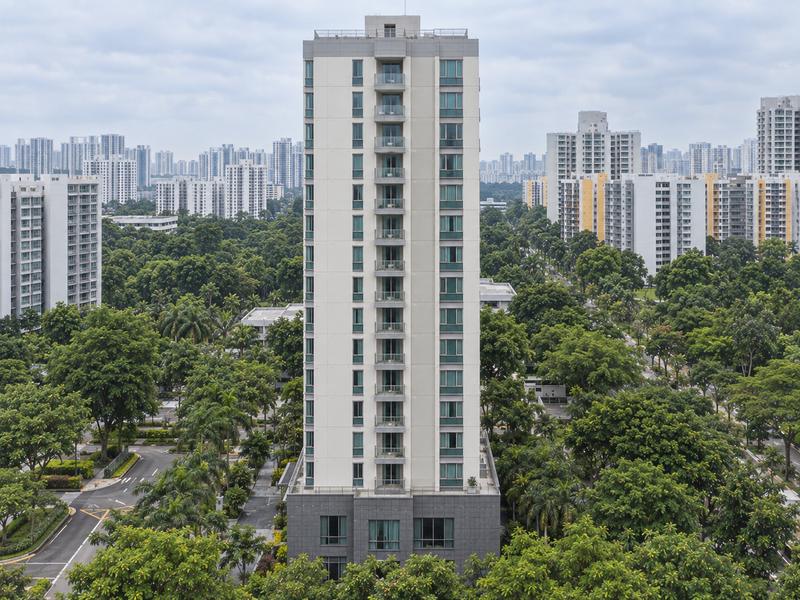 Meridian Court east elevation, full height (sample project)